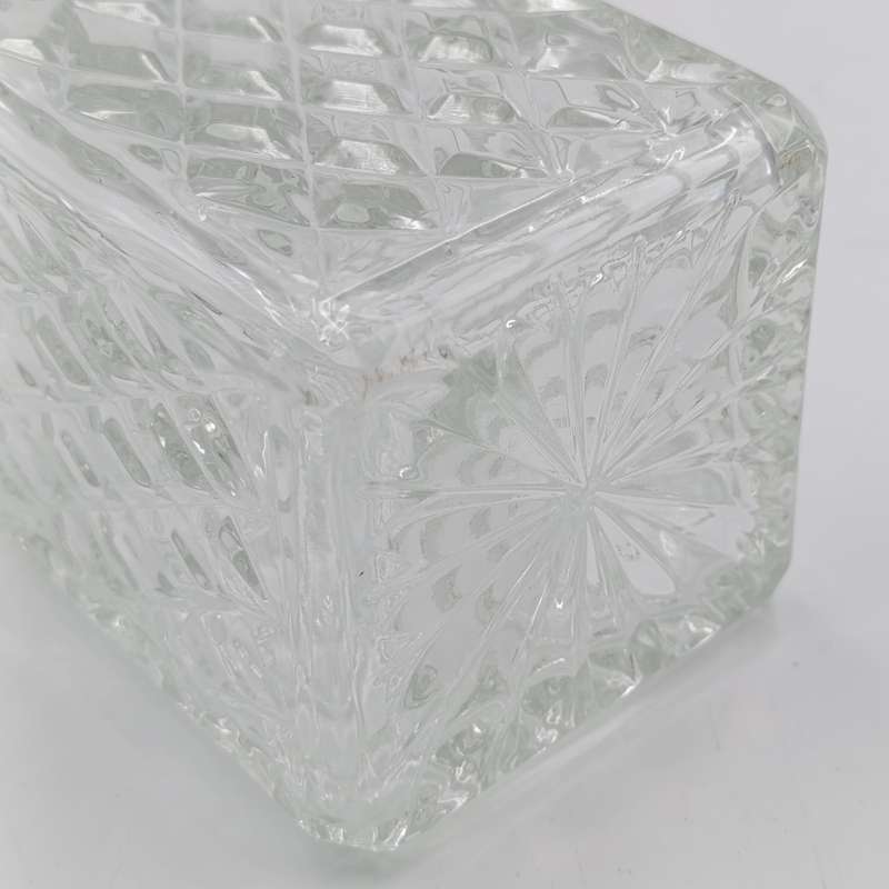 Vintage glass Bols square decanter