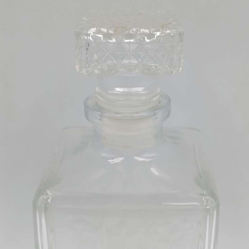 Vintage glass square decanter