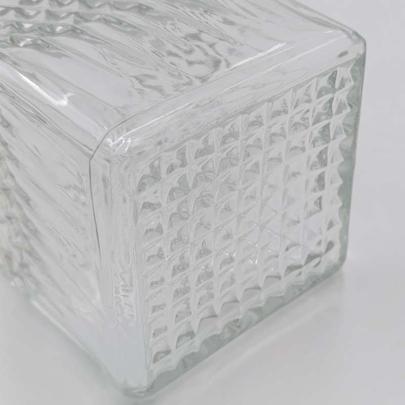 Vintage glass square decanter