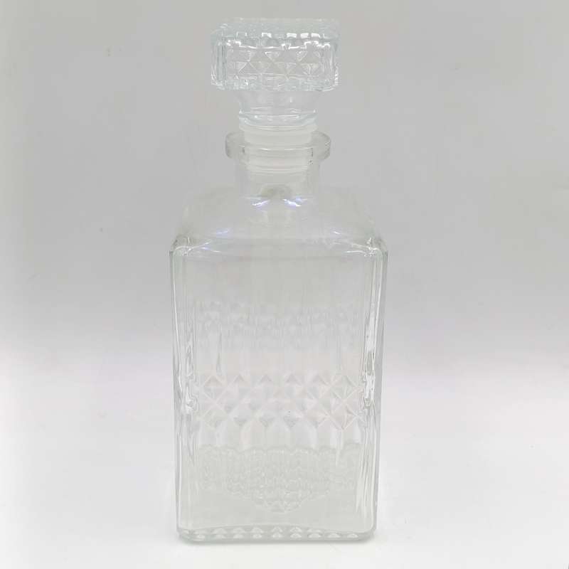 Vintage glass square decanter