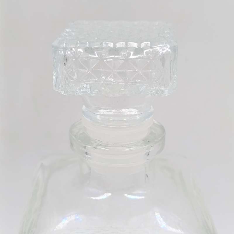 Vintage glass square decanter
