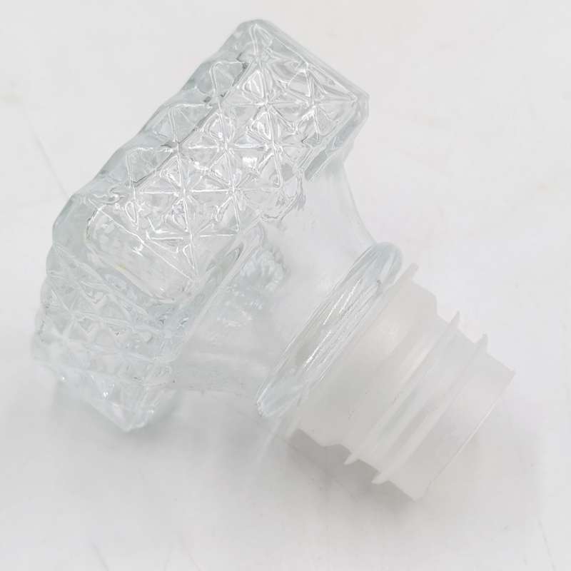 Vintage glass square decanter
