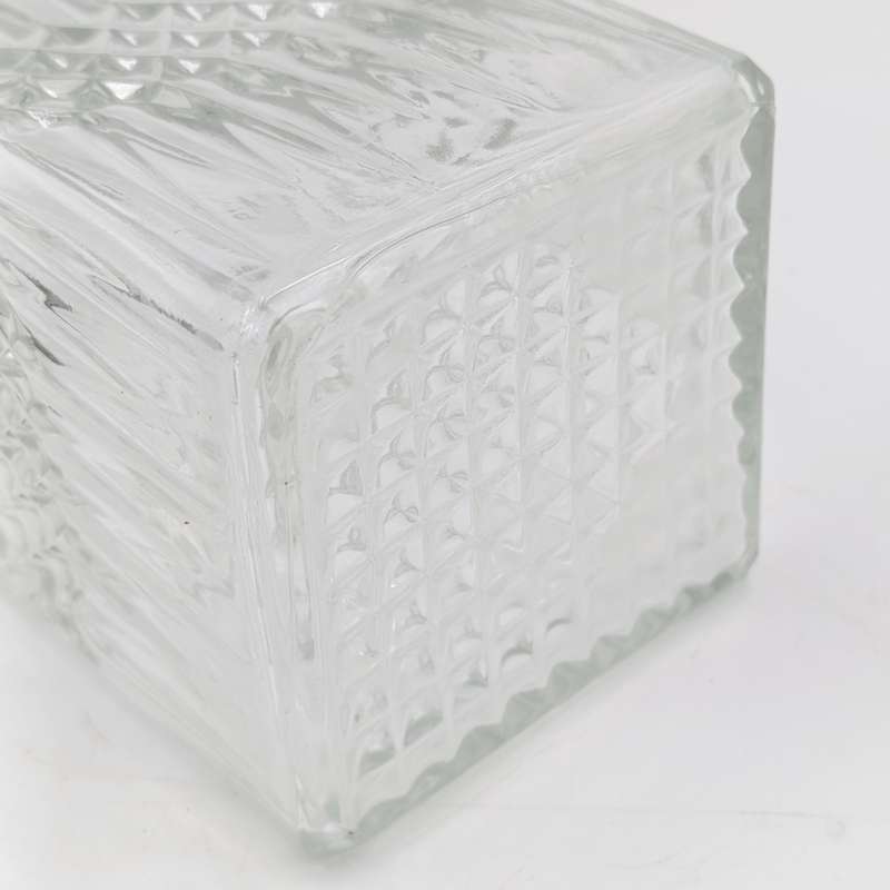Vintage glass square decanter