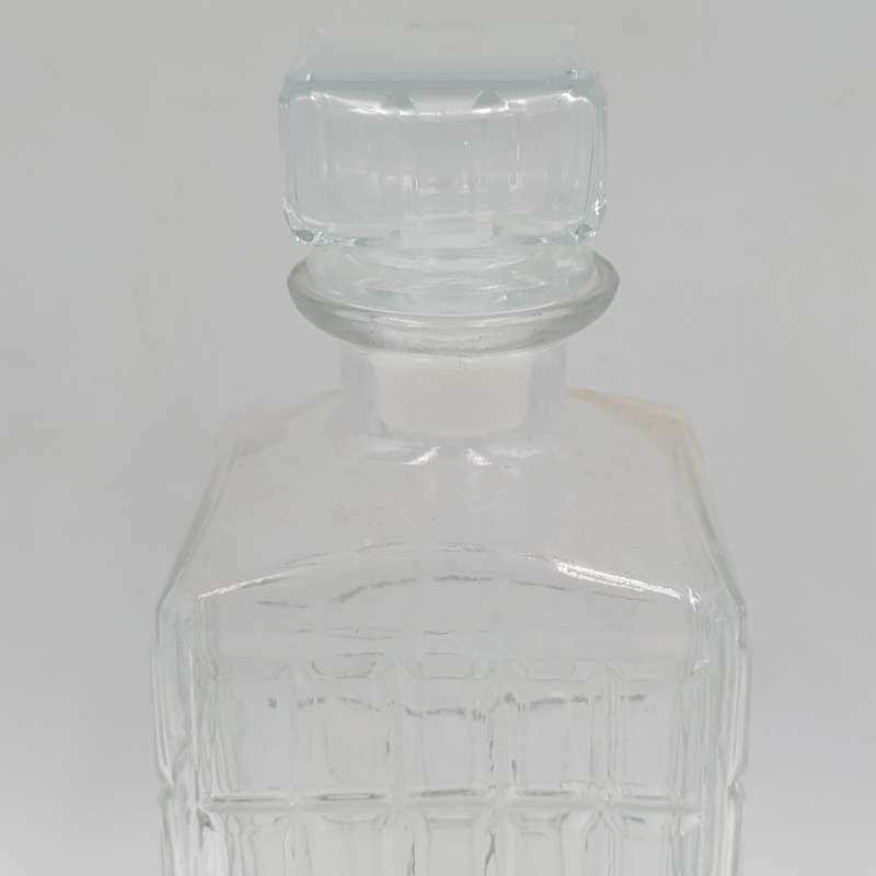 Vintage glass square decanter