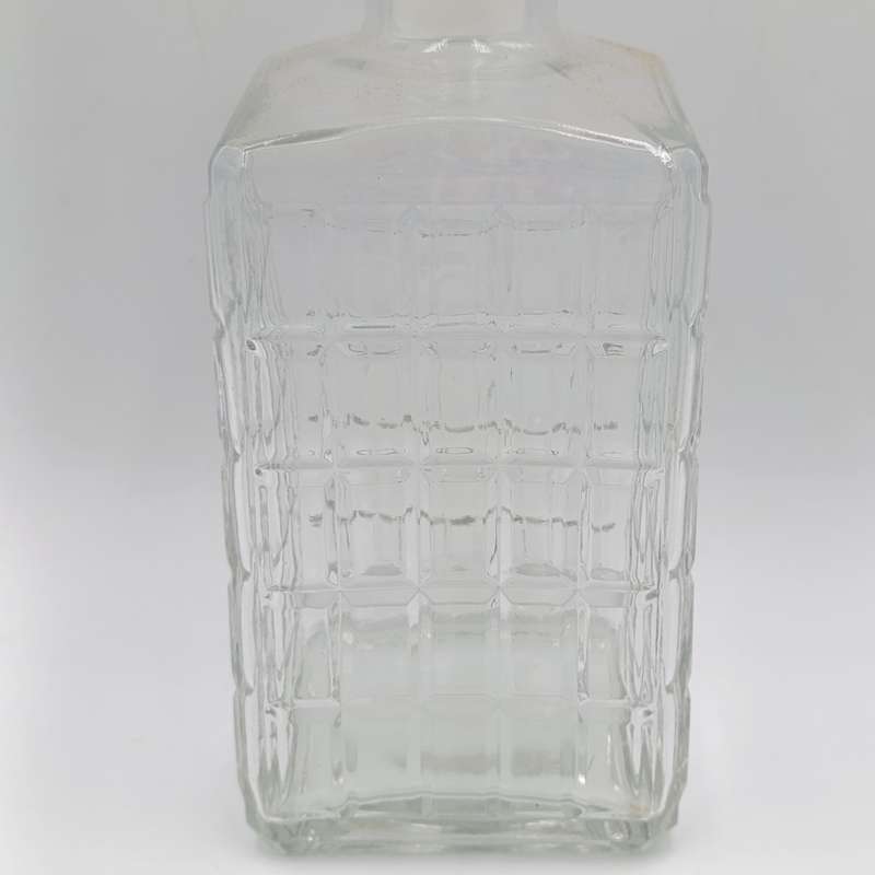 Vintage glass square decanter