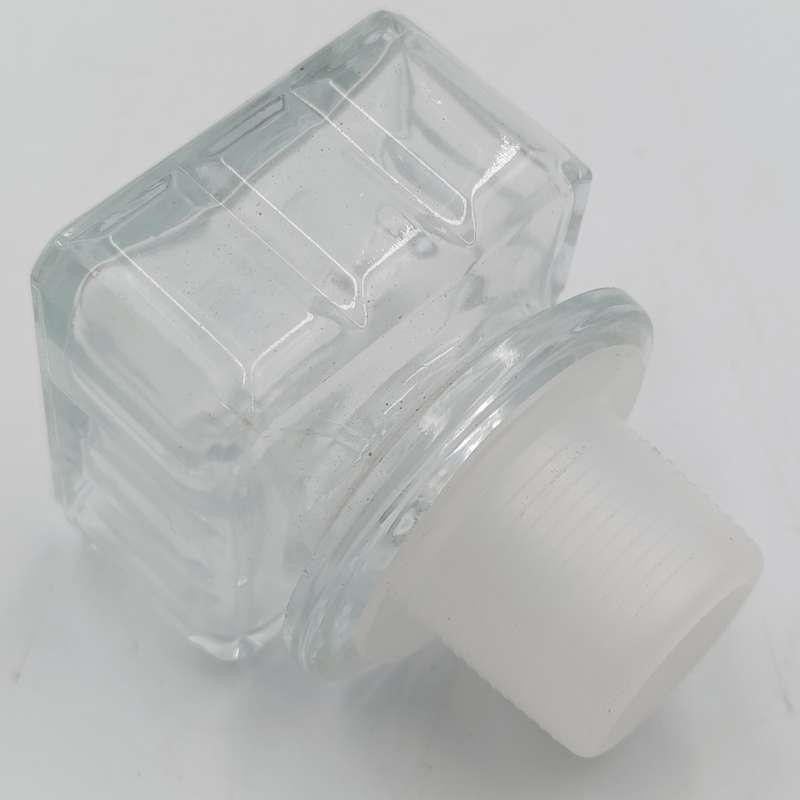 Vintage glass square decanter