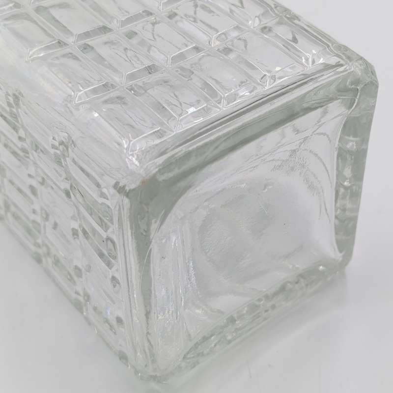 Vintage glass square decanter