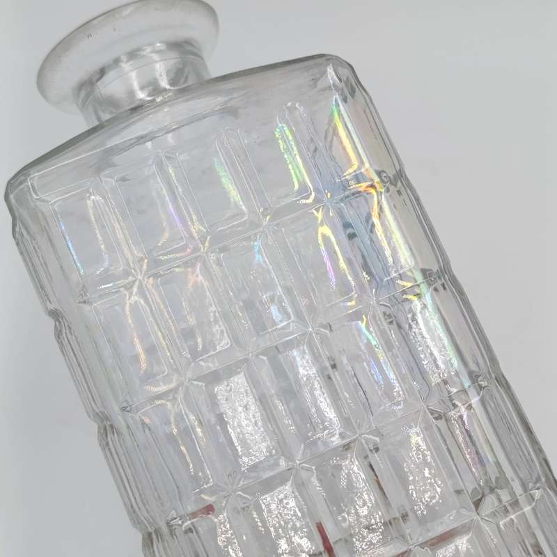 Vintage glass square decanter