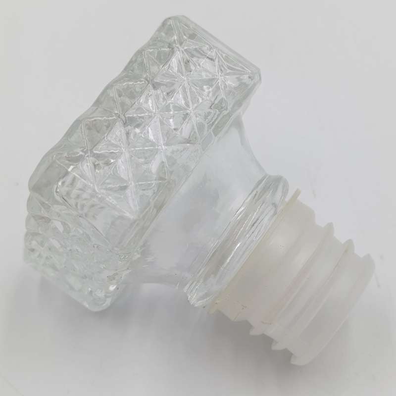Vintage glass square decanter