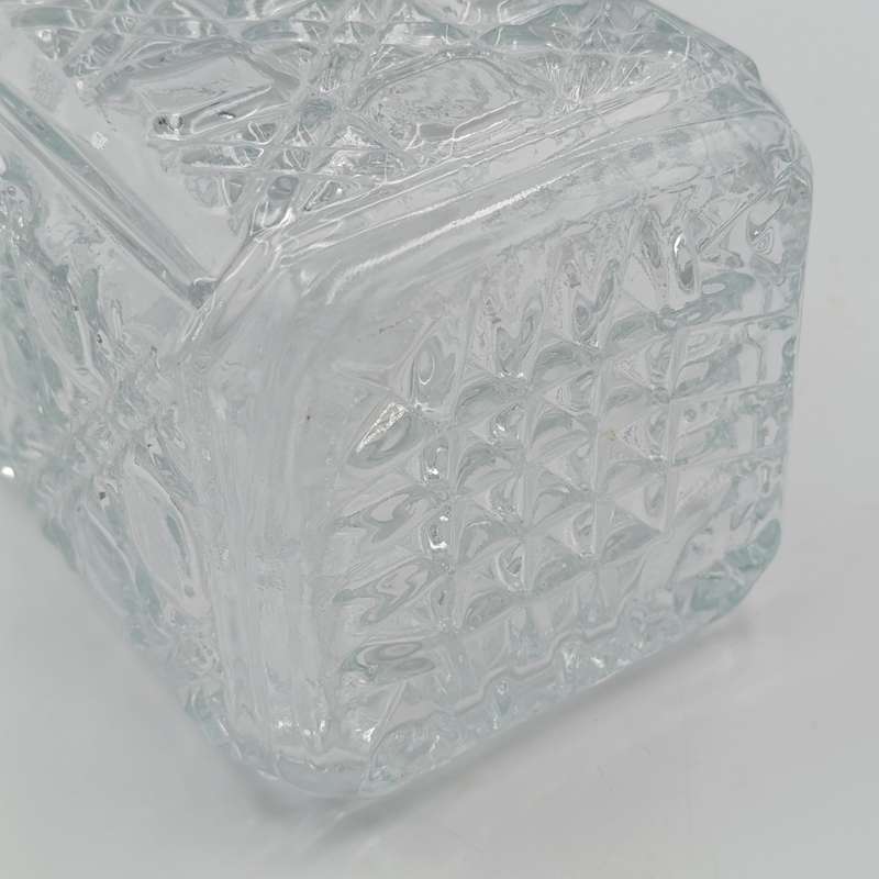 Vintage glass square decanter