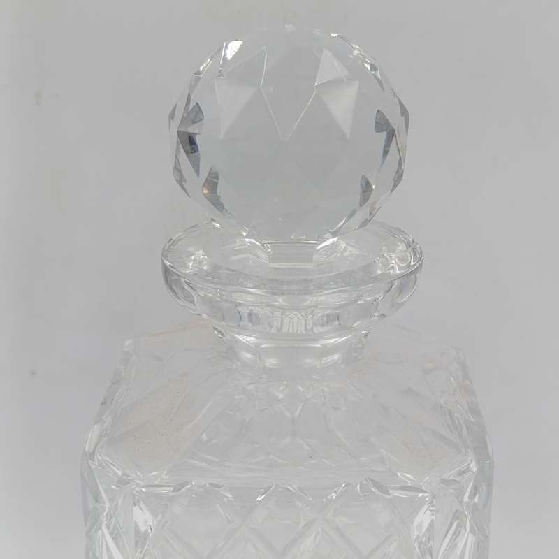 Vintage crystal square decanter