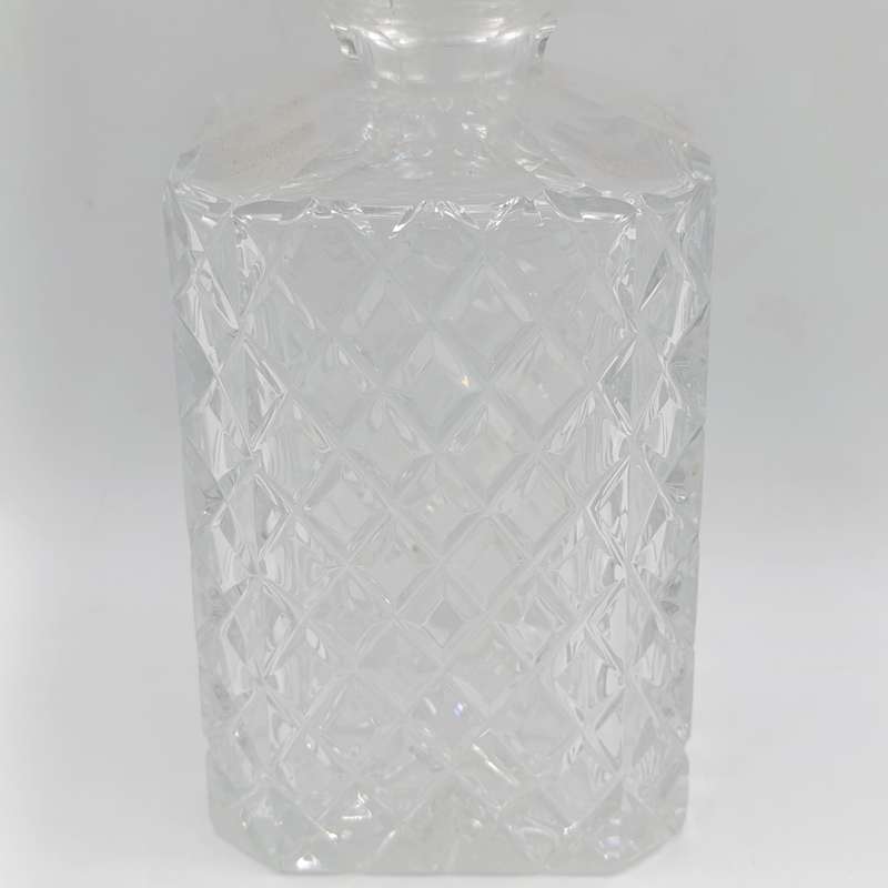 Vintage crystal square decanter