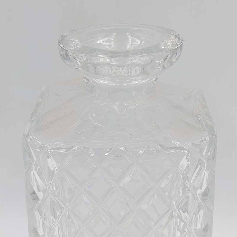 Vintage crystal square decanter