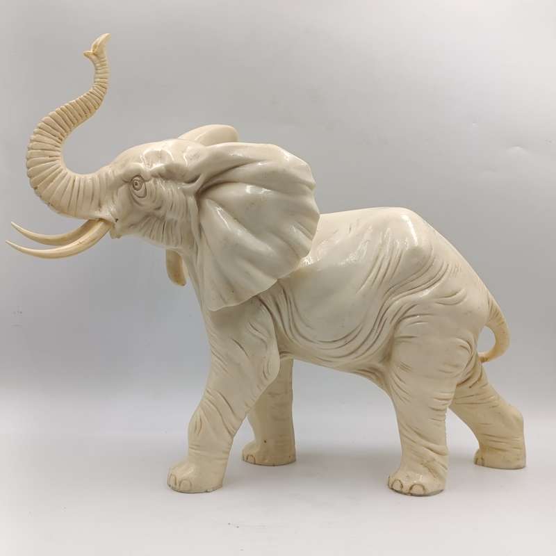 Large Poly-Resin elephant statue