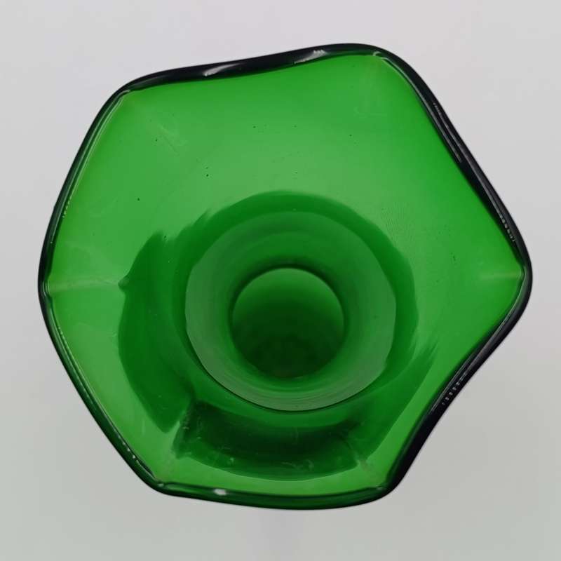 Vintage Green glass flower vase