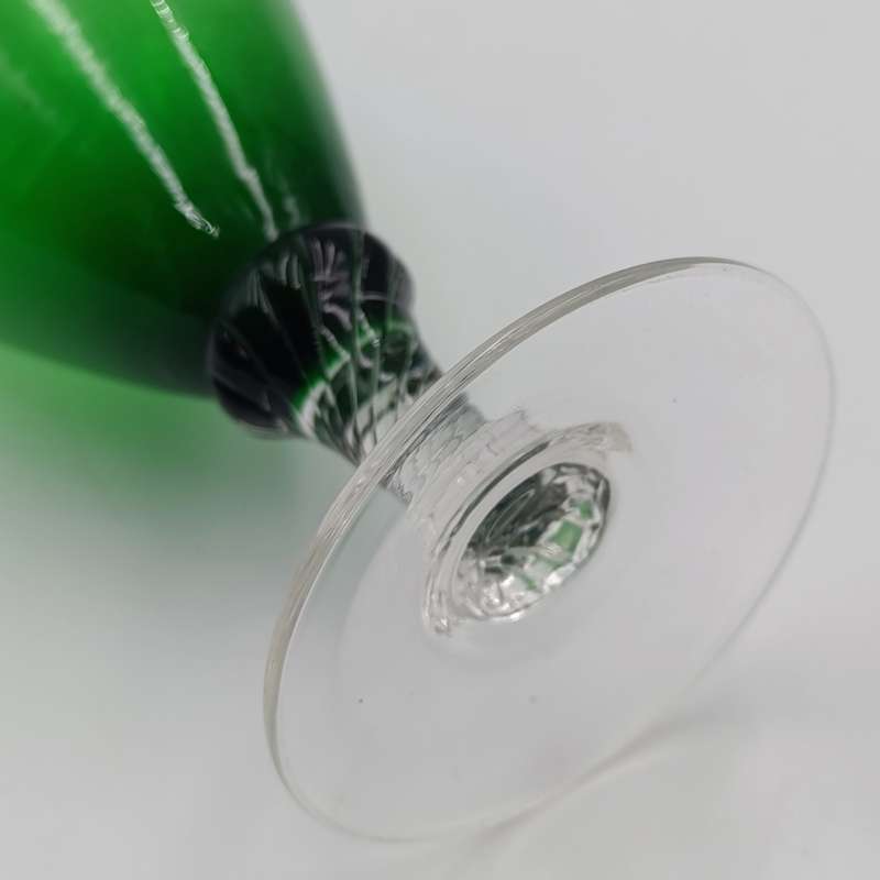 Vintage Green glass flower vase