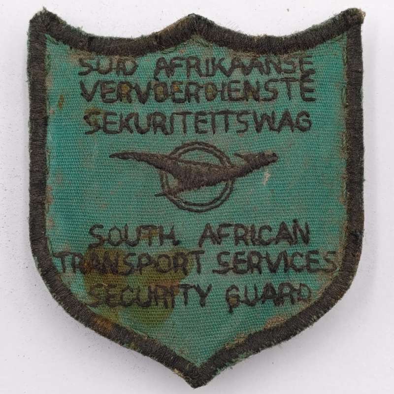 Vintage South African Transport services security Guard flash - cloth