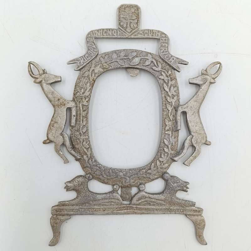 WW2 Union of South Africa Aluminium photo frame made by soldier "Ricardo" - Trench Art