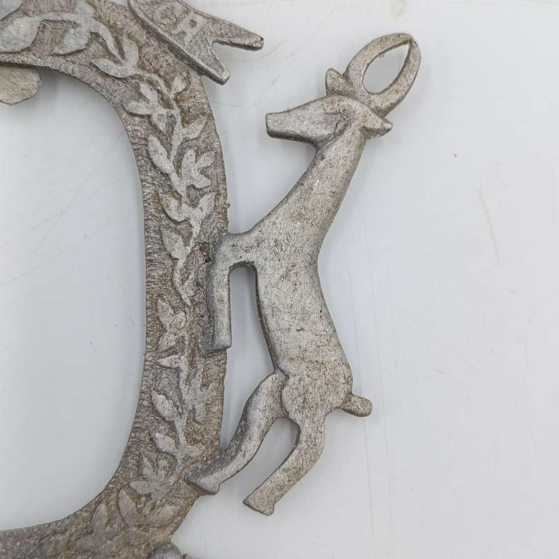 WW2 Union of South Africa Aluminium photo frame made by soldier "Ricardo" - Trench Art