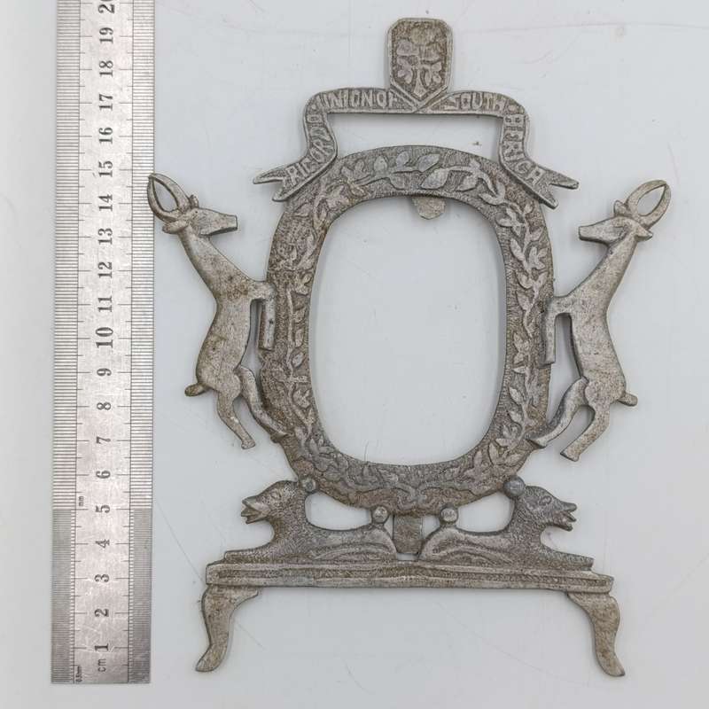 WW2 Union of South Africa Aluminium photo frame made by soldier "Ricardo" - Trench Art