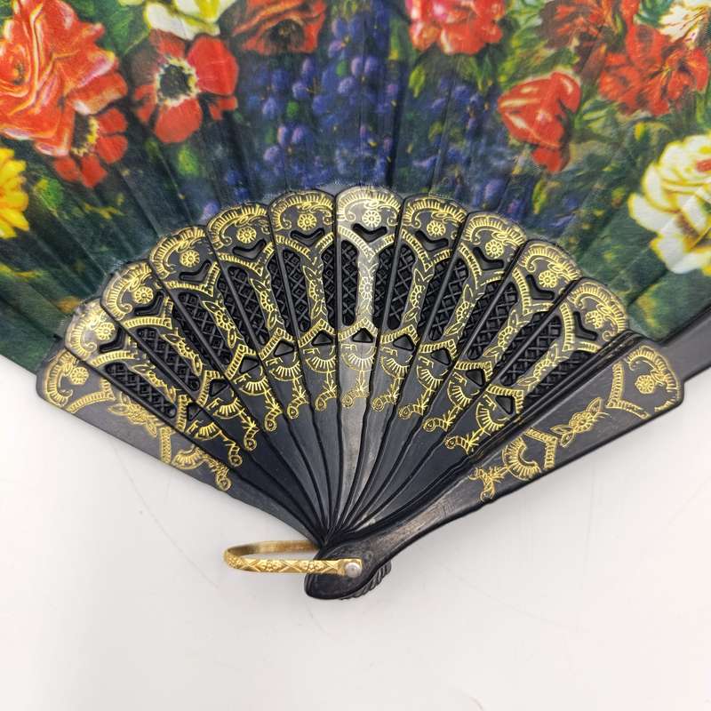 Vintage flower pattern Chinese hand fan