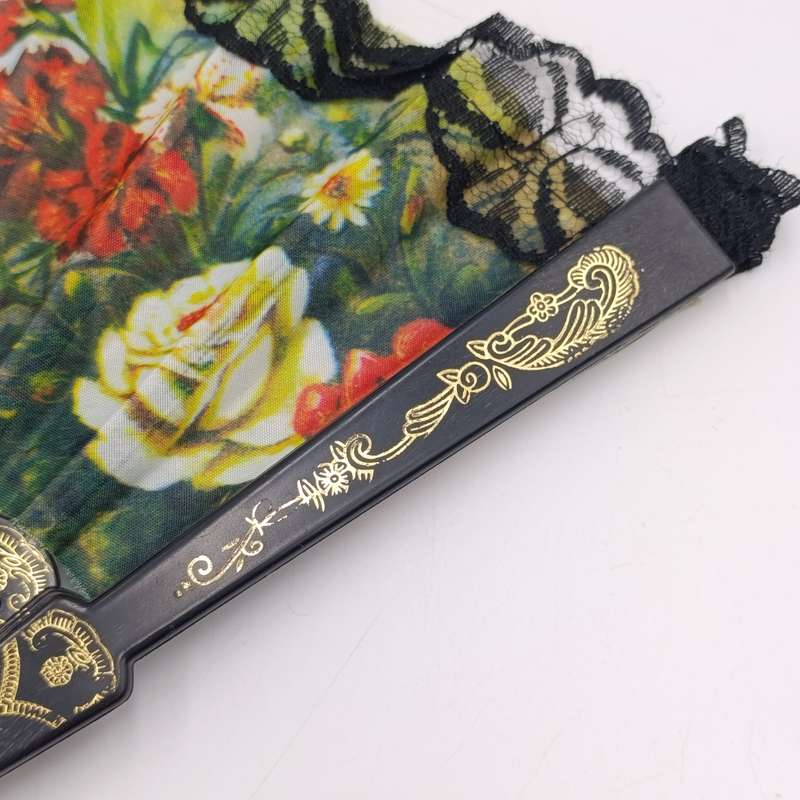 Vintage flower pattern Chinese hand fan