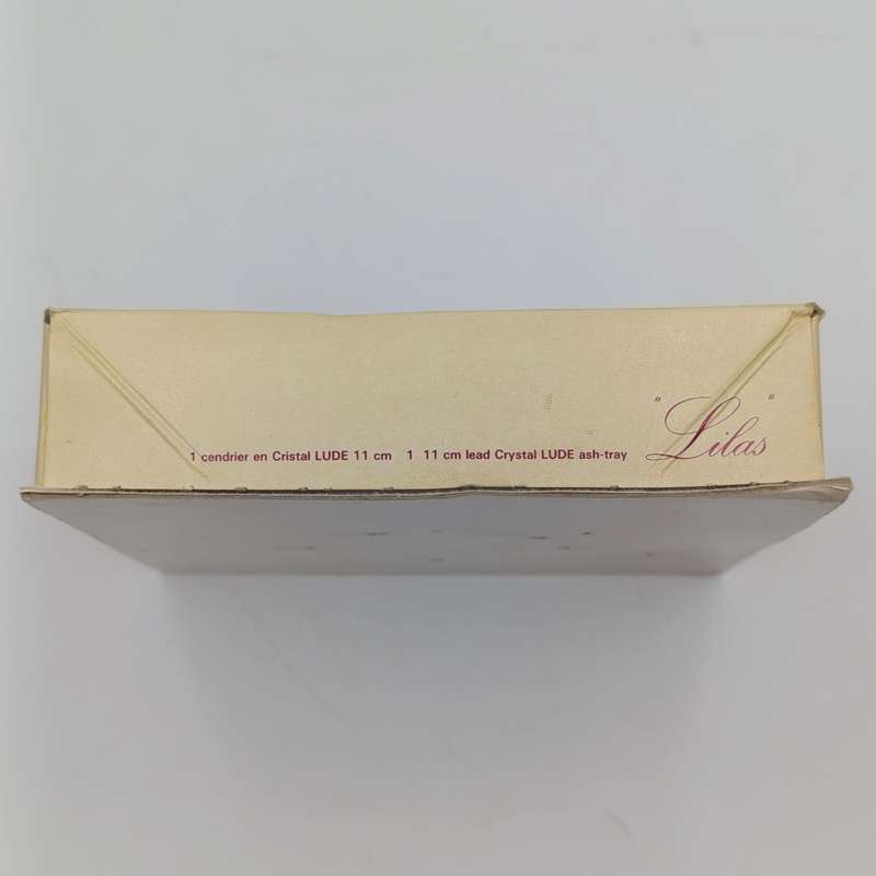 Vintage Lilas crystal ashtray in box