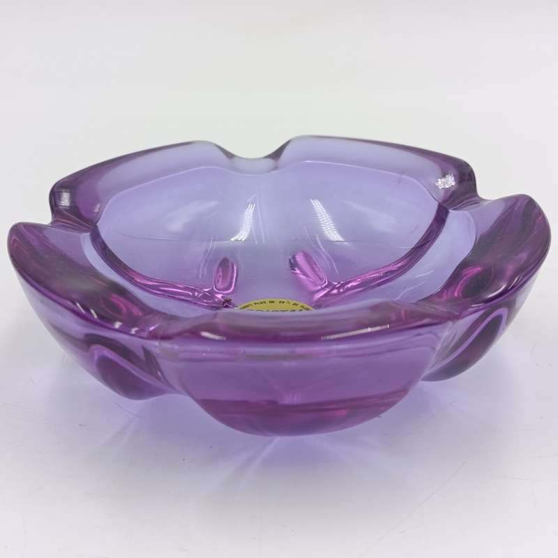 Vintage Lilas crystal ashtray in box