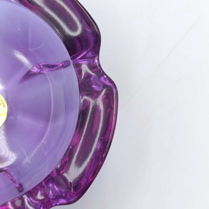 Vintage Lilas crystal ashtray in box