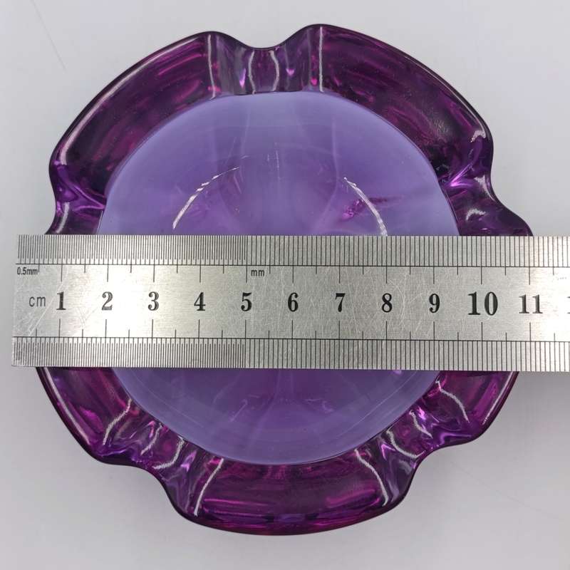 Vintage Lilas crystal ashtray in box