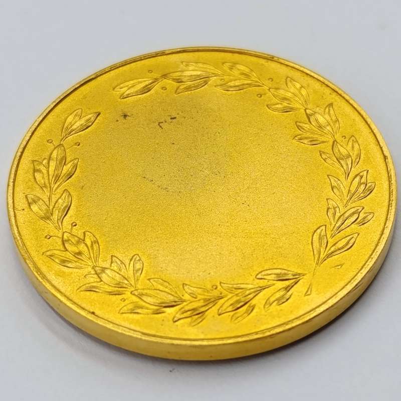 SA Gold cup shooting trophy medallion in case