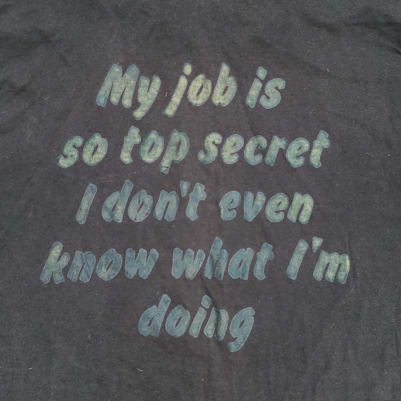 SADF 2 Intelligence unit T-shirt - My job is so Top Secret, I don't even know what i'm doing