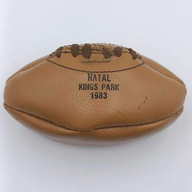 Mini 1983 Natal Kings Park Rugby ball - SA Merit XV vs WP Invitation President Centenary XV