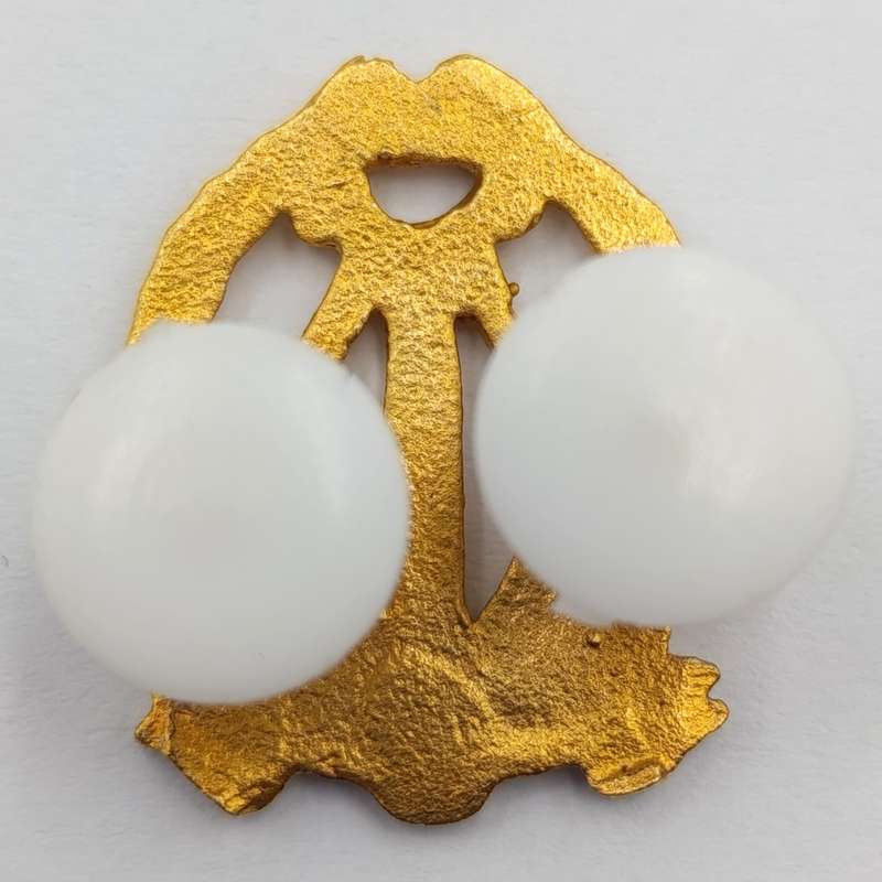Lot of 3 SA Army Permanent Force band collar badges - mess dress
