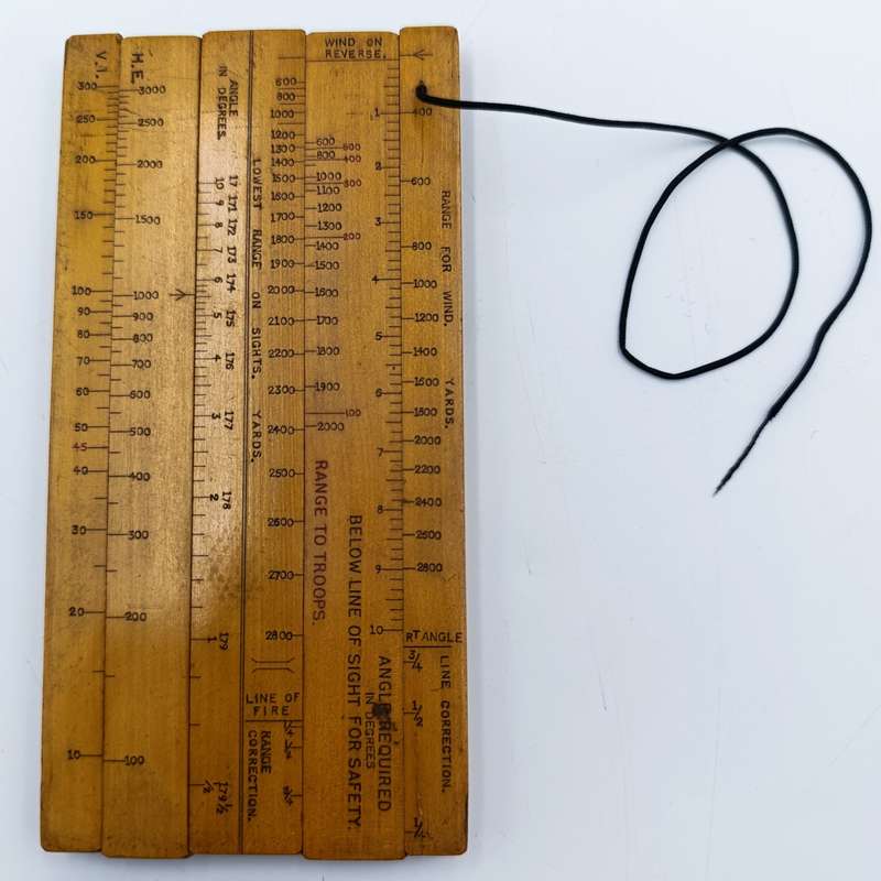 WW2 SA Union Defence Force pouch with military issued slide Ruler