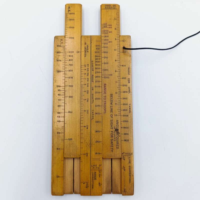 WW2 SA Union Defence Force pouch with military issued slide Ruler