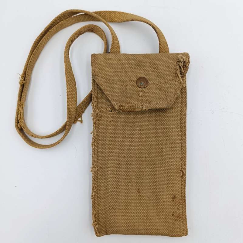 WW2 SA Union Defence Force pouch with military issued slide Ruler