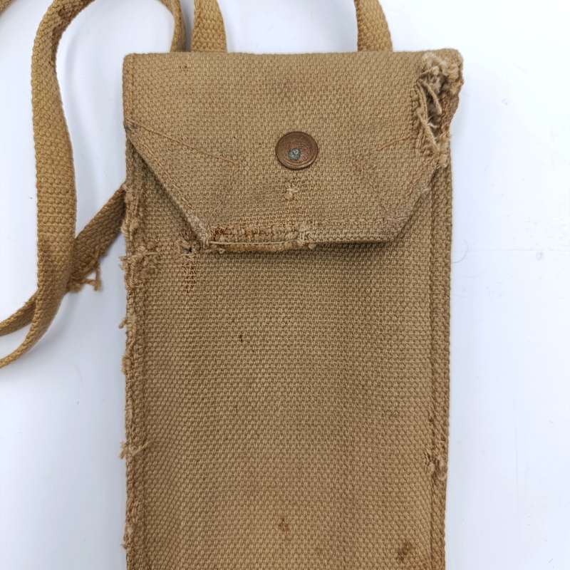 WW2 SA Union Defence Force pouch with military issued slide Ruler