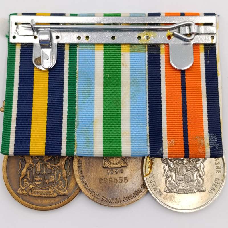 Set of 3 SADF medals including De Wet medal #655