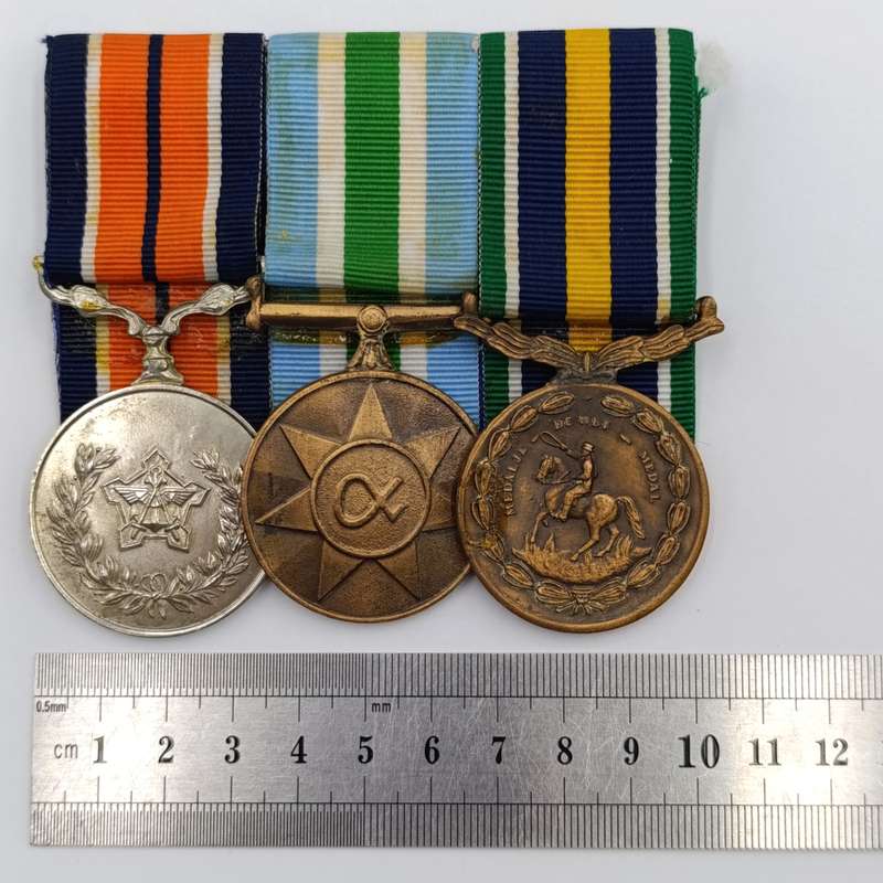 Set of 3 SADF medals including De Wet medal #655