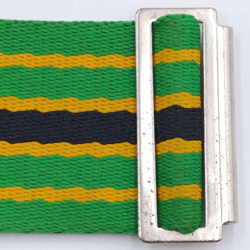 Cape Garrison Artillery stable belt buckle with commandos colour belt