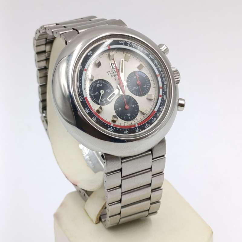 Vintage 1971 Tissot T12 chronograph mechanical mens watch - very good condition - working