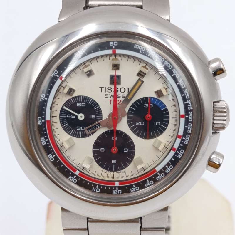 Vintage 1971 Tissot T12 chronograph mechanical mens watch - very good condition - working