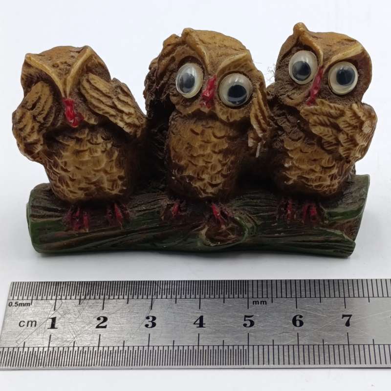 See no evil, hear no evil, speak no evil owl figurine