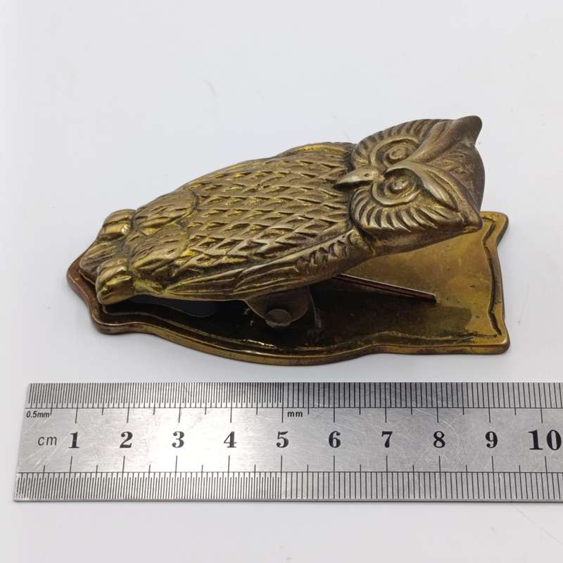 Vintage brass owl paper clip