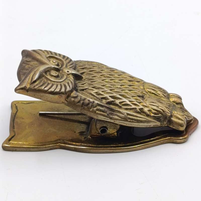 Vintage brass owl paper clip