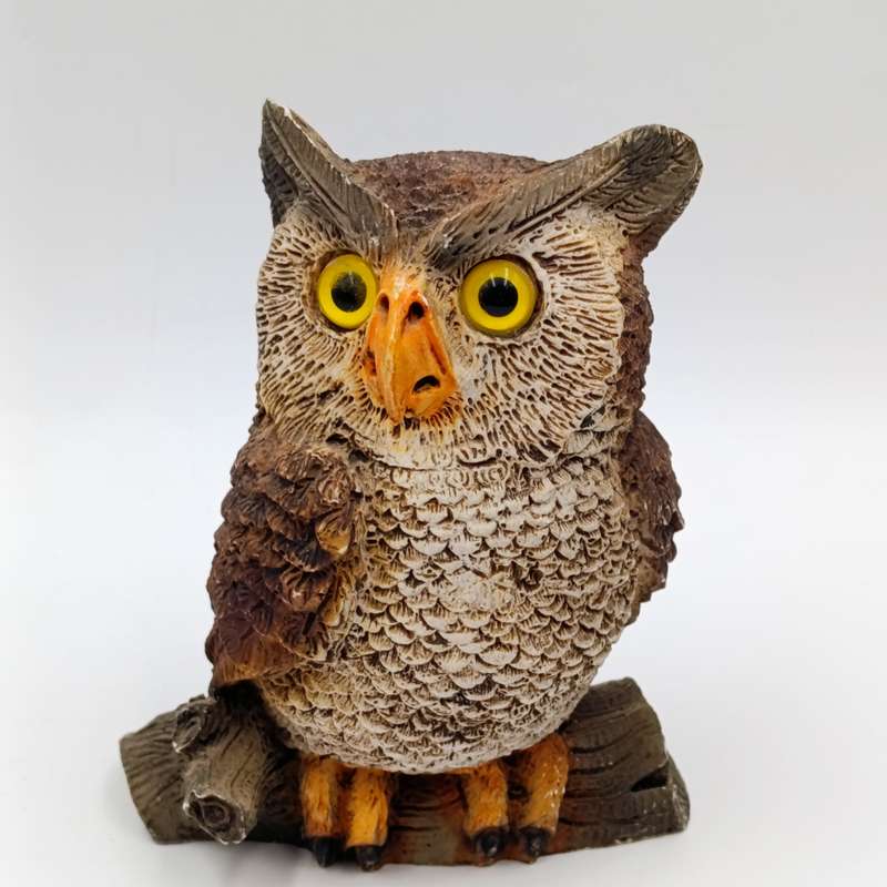 Handpainted resin owl figurine
