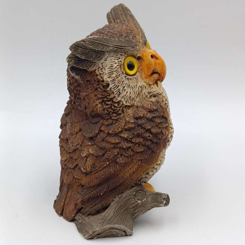 Handpainted resin owl figurine