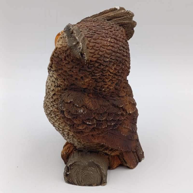Handpainted resin owl figurine