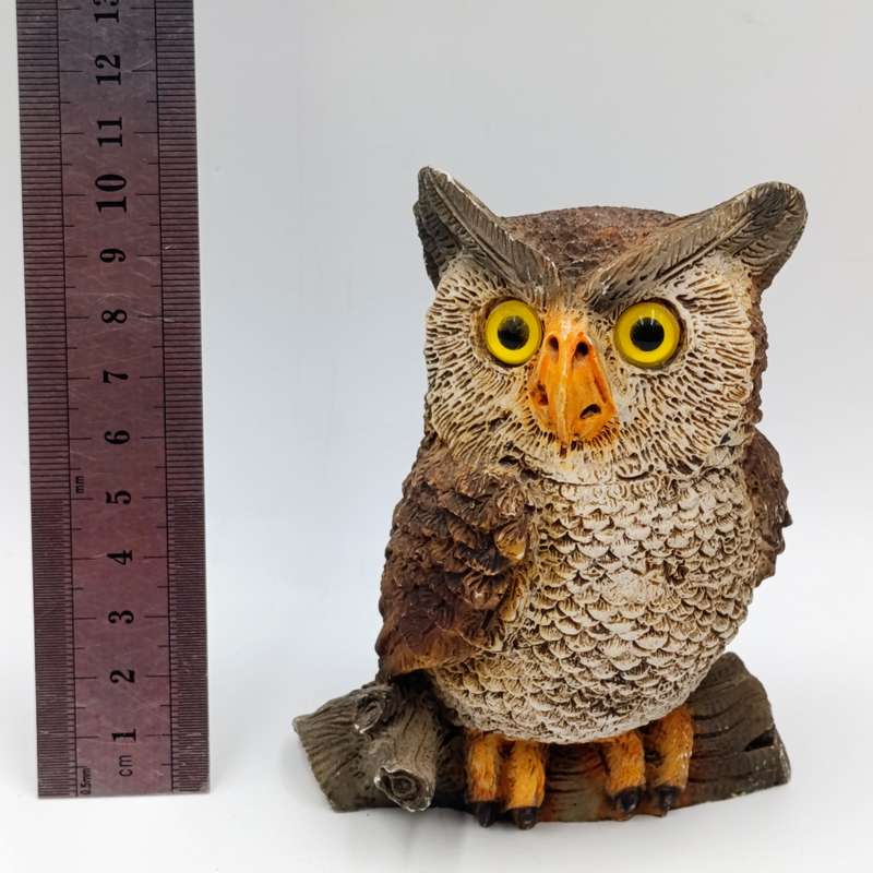 Handpainted resin owl figurine